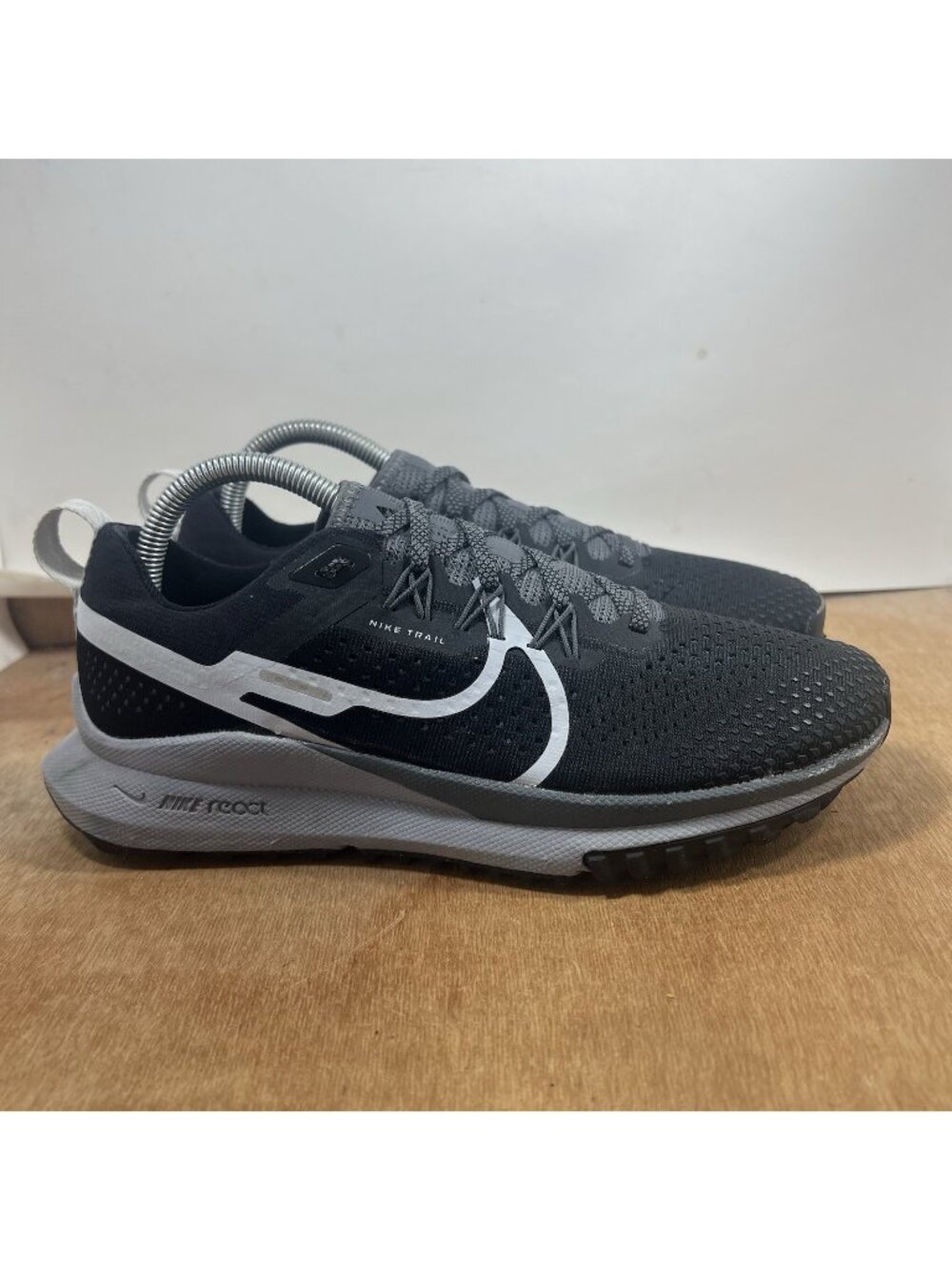 Nike React Pegasus Trail 4 Black Dark Gray Men's Size 7.5 - DJ6158-001
